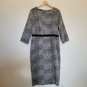 Eva Mendes Black and White Sheath Dress Size Large